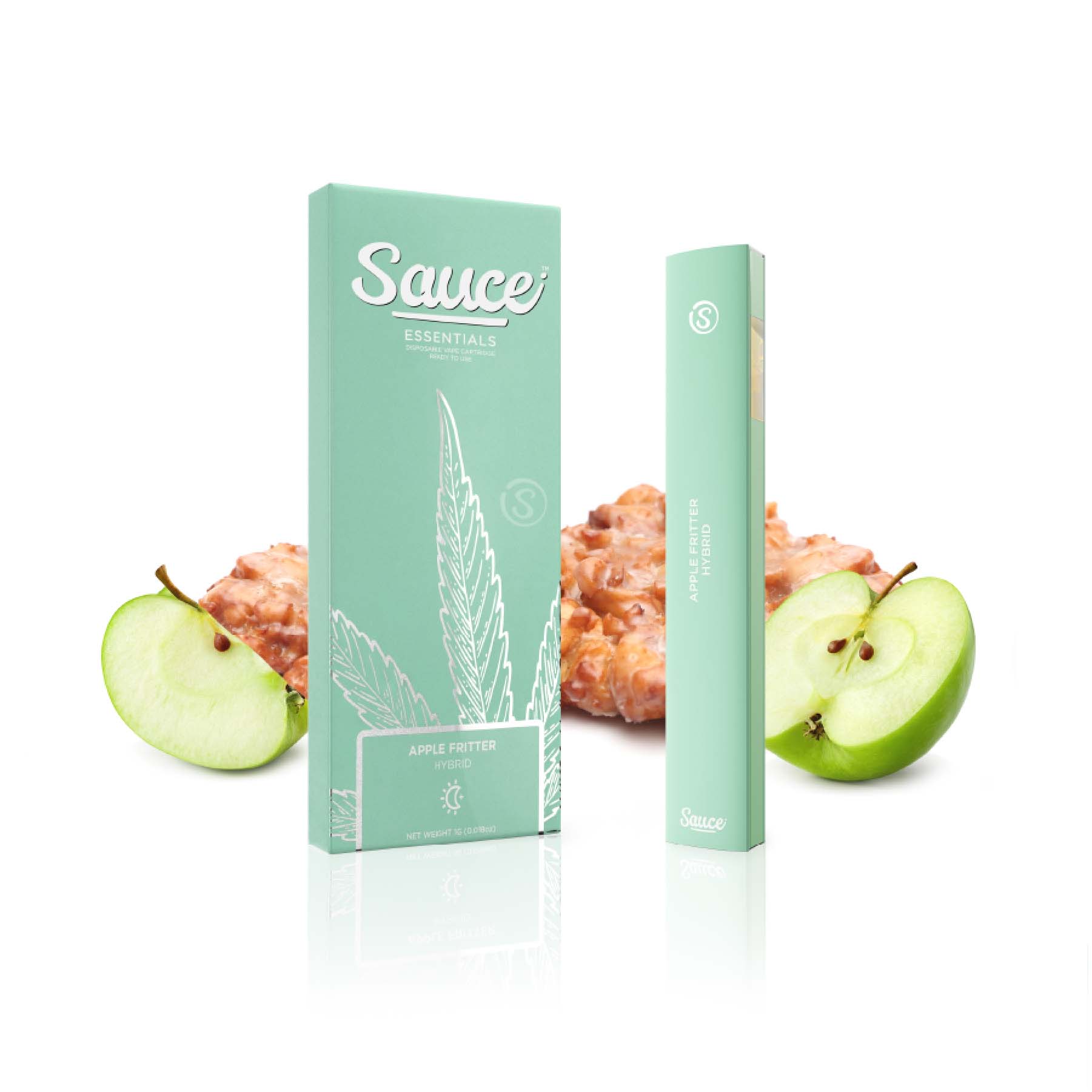 Photograph of product: SAUCE BARS - DISPOSABLE LIVE RESIN - 1.25G - HYBRID - APPLE FRITTER