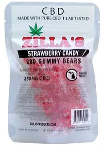Photograph of product: Zilla's | 250mg CBD Gummies | Green Apple