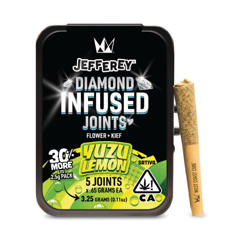 Photograph of product: West Coast Cure - Yuzu Lemon Jeffery Infused Preroll 5pk 3.25g