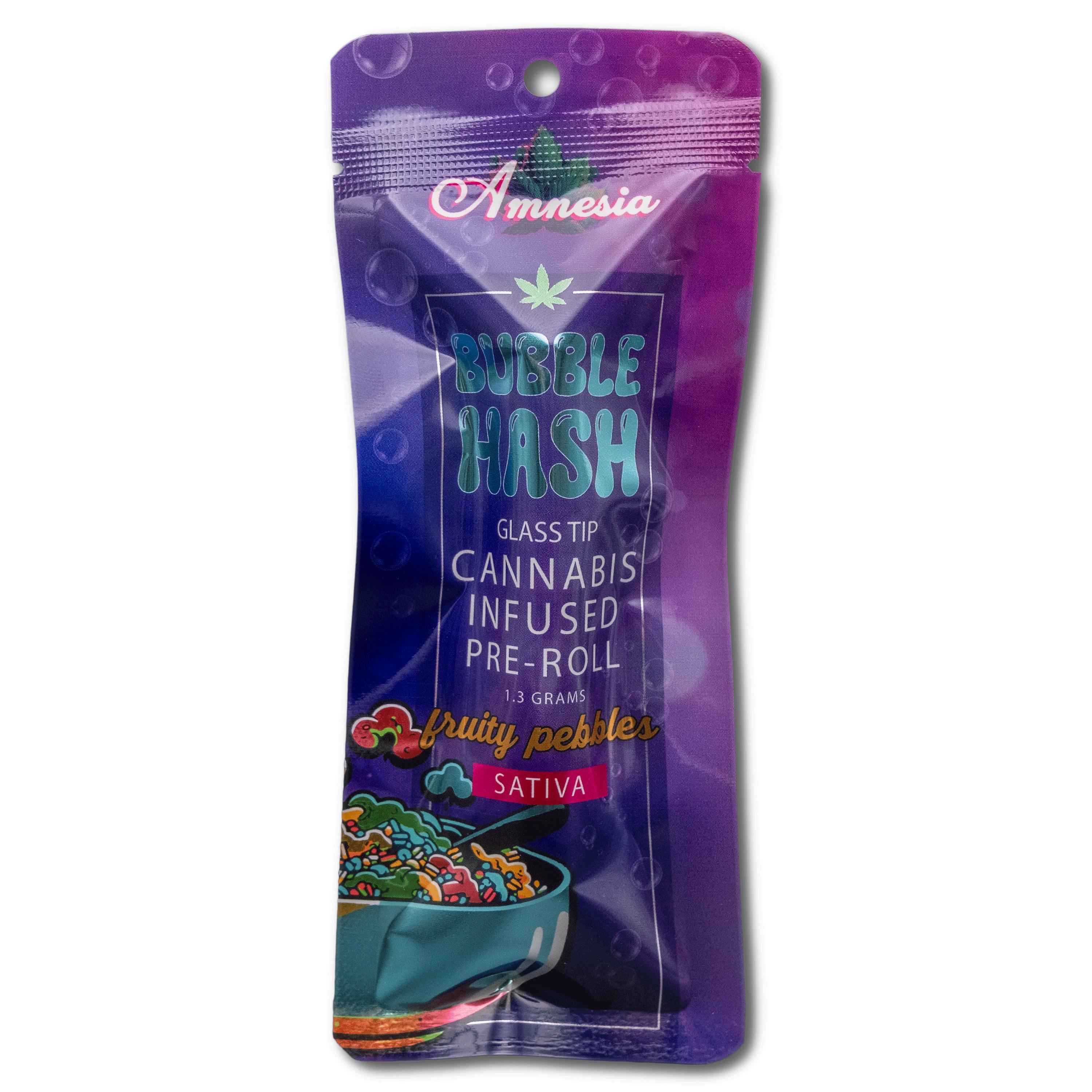Photograph of product: AMNESIA | ICC BUBBLE au chocolat GLASS TIP PREROLL | 1.3G | PINK LEMONADE
