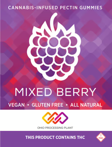 Photograph of product: Mixed Berry Gummies 110mg -10pk