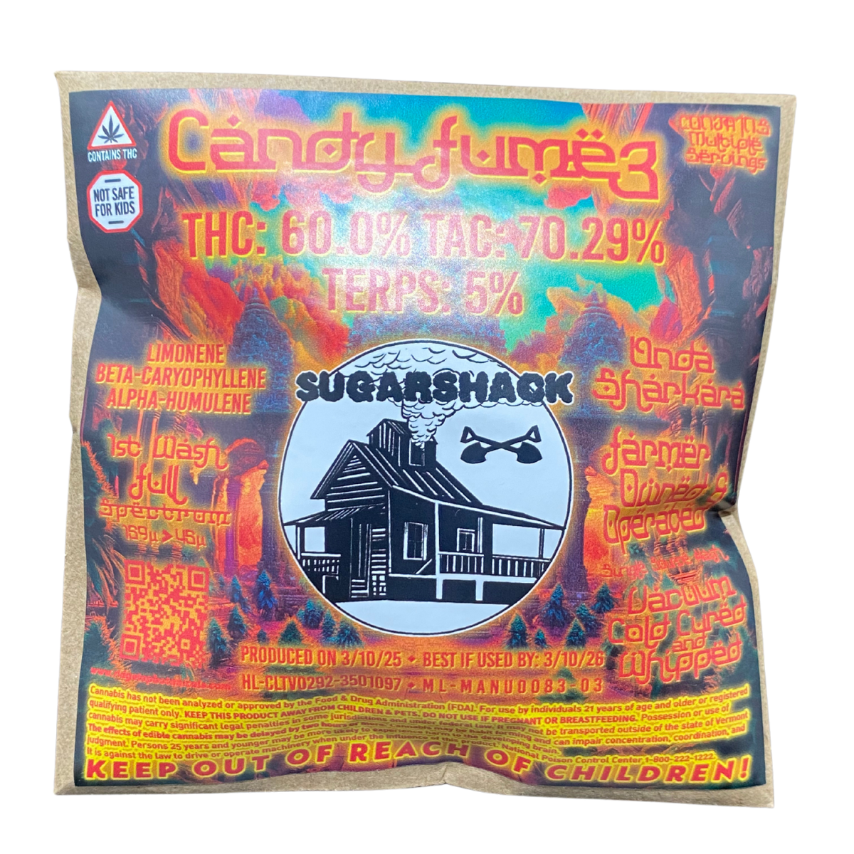 Photograph of product: Sugarshack Melts - Whipped Cold Cure Bubble au chocolat - Candy Fumez