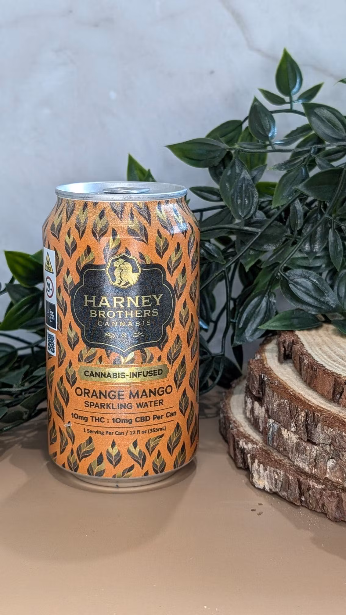 Photograph of product: Harney Brothers - Orange Mango Sparkling Water - Single Infused Beverage