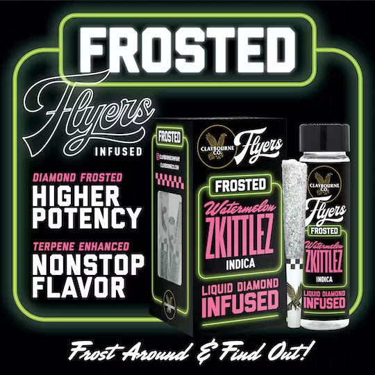 Photograph of product: WATERMELON ZKITTLEZ 2.5G | INF 5 PK FLYERS FROSTED Oui'd