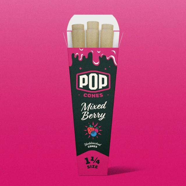 Photograph of product: Pop Cones | Mixed Berry | 1 1/4 | 6pk