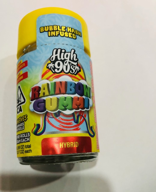 Photograph of product: RAINBOW GUMMI 2.5G 5 PACK INFUSED PREROLL - 2.5 G