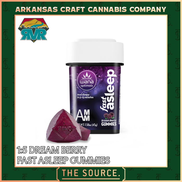 Photograph of product: 1:5 Dream Berry Fast Asleep 20mg Gummies