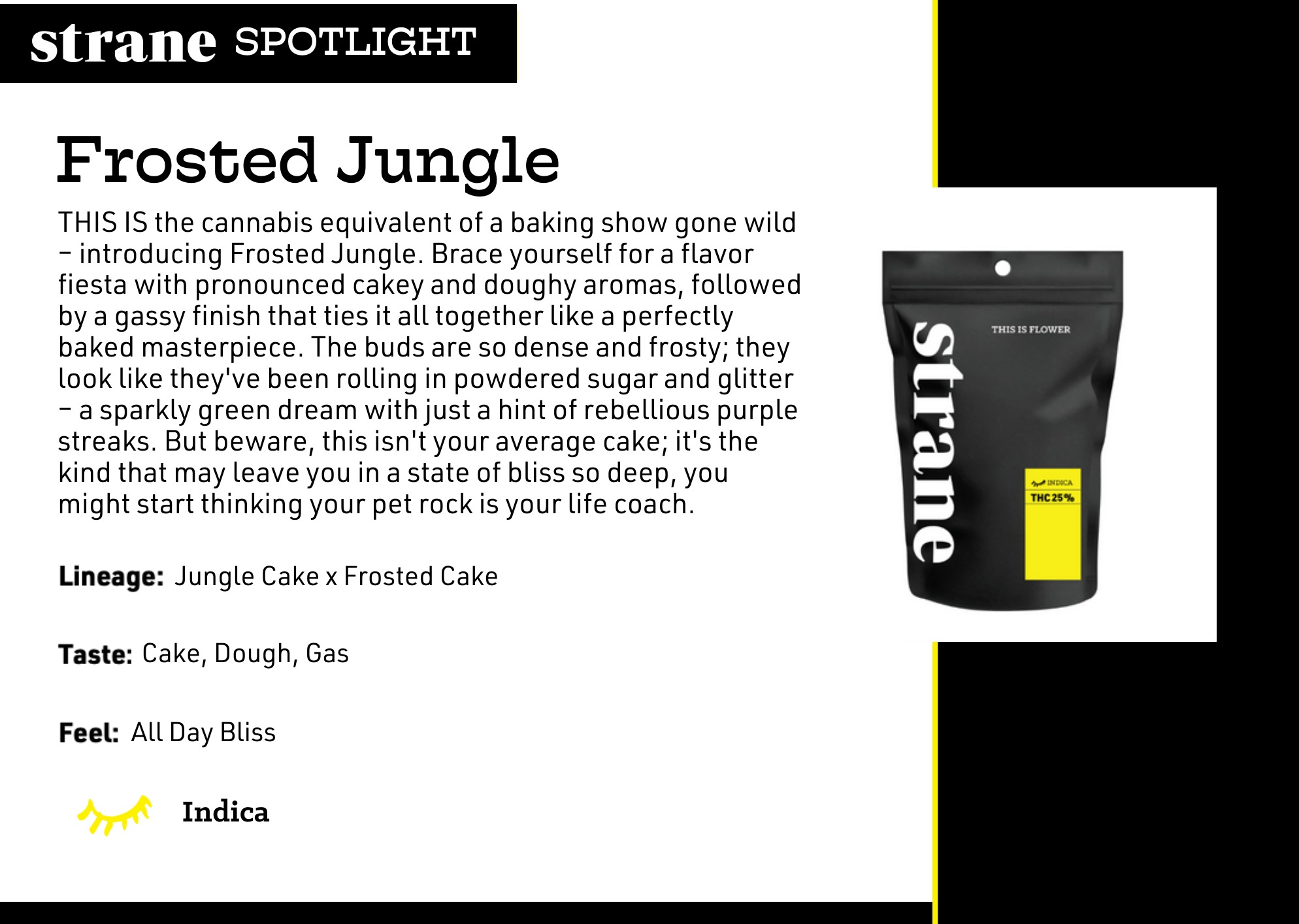 Photograph of product: STRANE | Frosted Jungle 3.5g | Oui'd