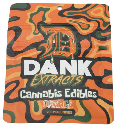 Photograph of product: DANK: Orange 200MG Gummies