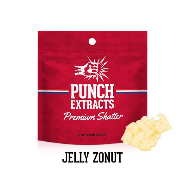 Photograph of product: Jelly Zonut 1g BHO Shatter - 