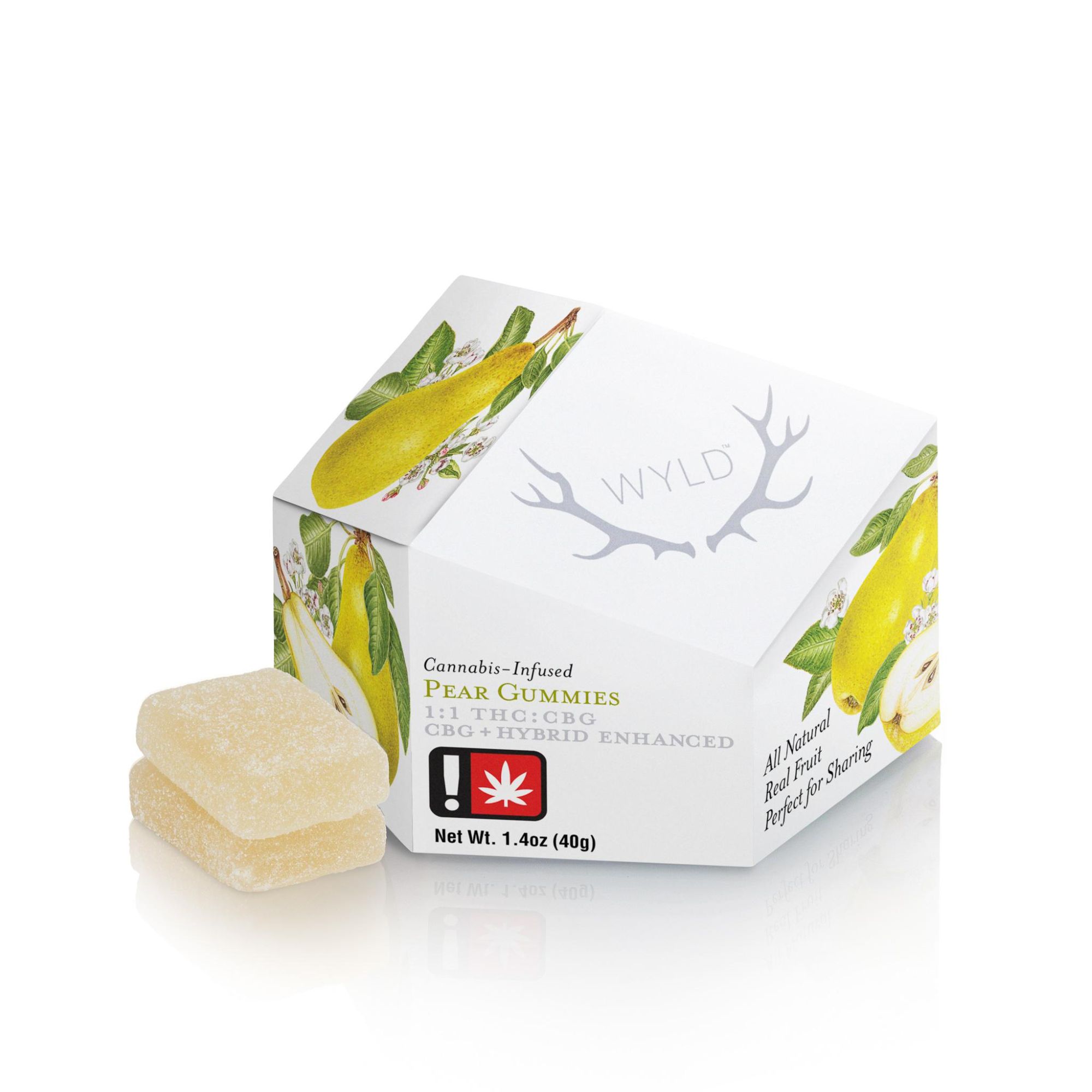 Photograph of product: WYLD | Pear | 1:1 TH-oui:CBG | 10pk