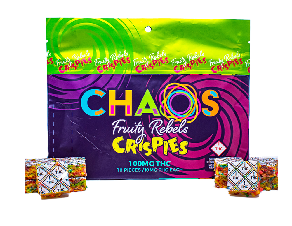 Photograph of product: 100mg | Chaos Crispies - | Cookies N' Dreams