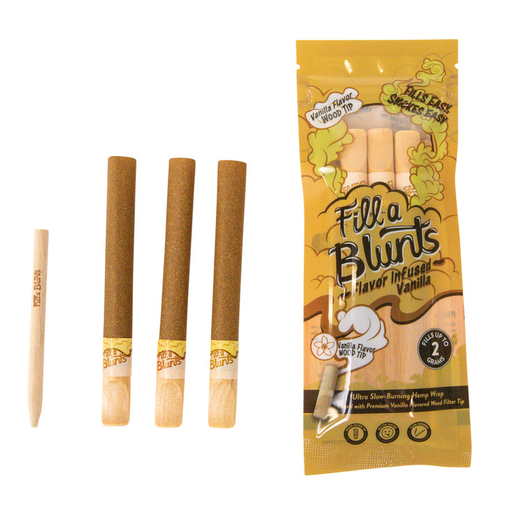 Photograph of product: DaySavers FIll-A-Blunt 2g Vanilla Wood Filter | 3pk
