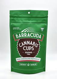 Photograph of Product: Barracuda Cups - Dark Chocolate Peppermint - 200mg