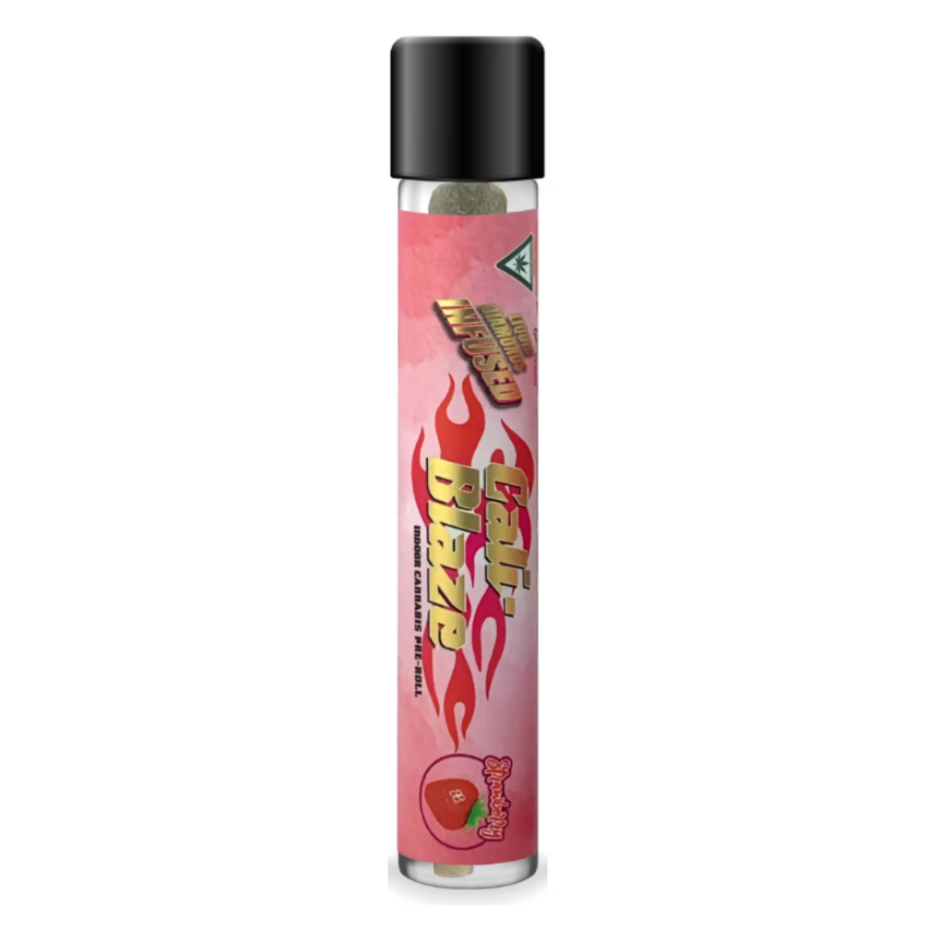 Photograph of product: CALI-BLAZE STRAWBERRY LIQUID DIAMONDS INFUSED PREROLL 1.2G