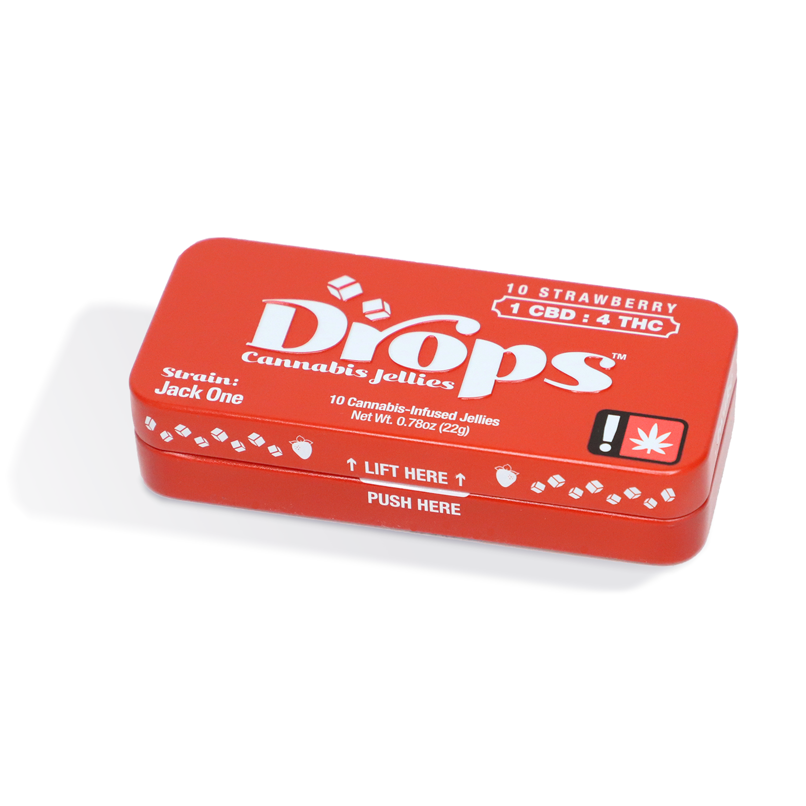 Photograph of product: Strawberry 1:4 TH-oui Jellies 20-pack