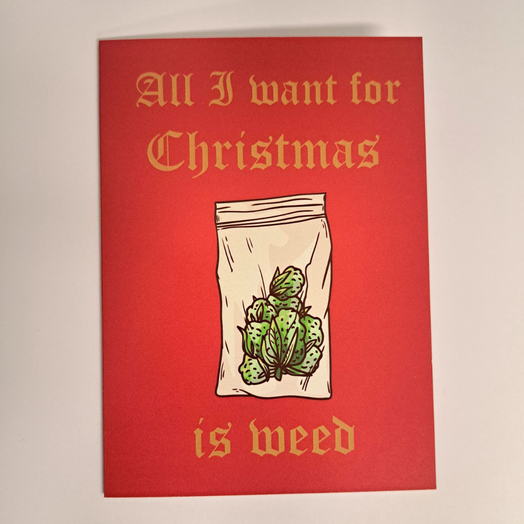 Photograph of product: All I Want for Christmas is Oui'd Holiday Card