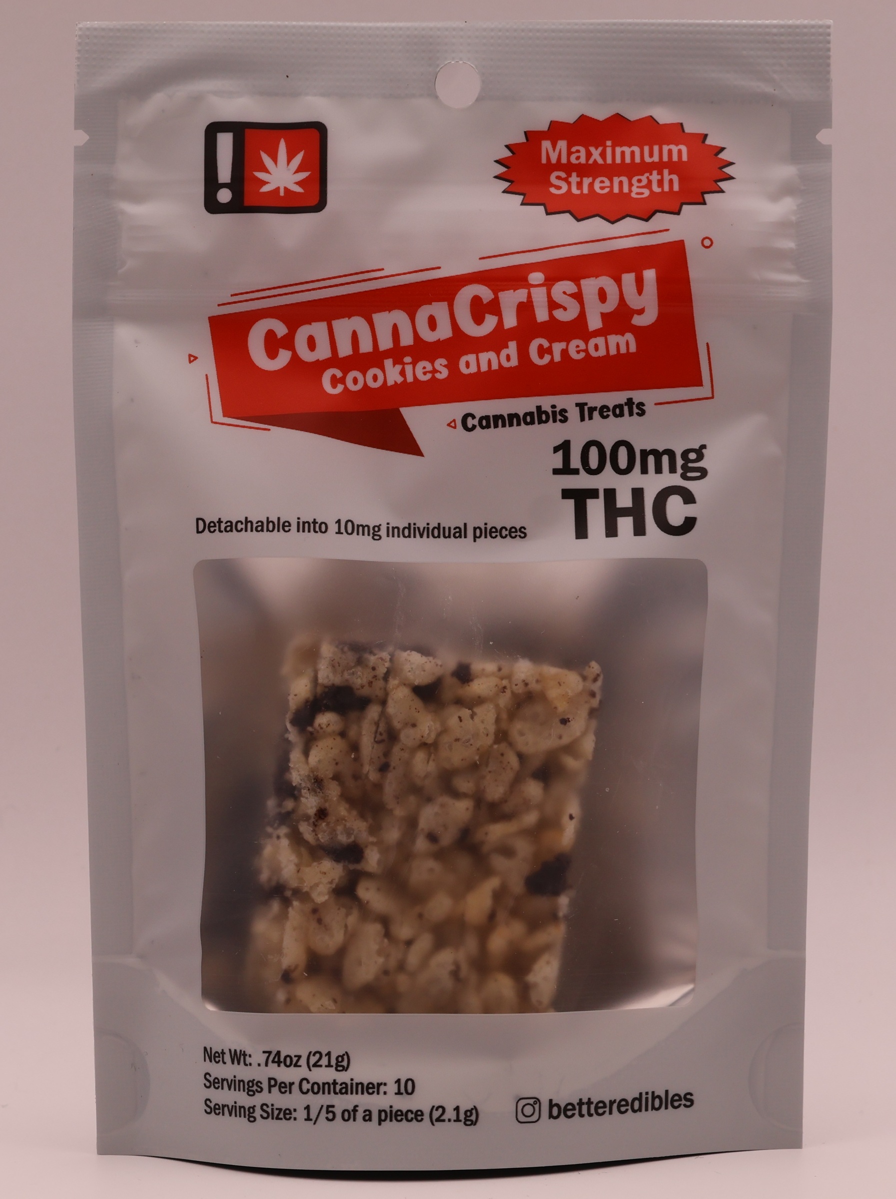 Photograph of product: C&C Rice Crispy 100mg Oui'd (Better Edibles)