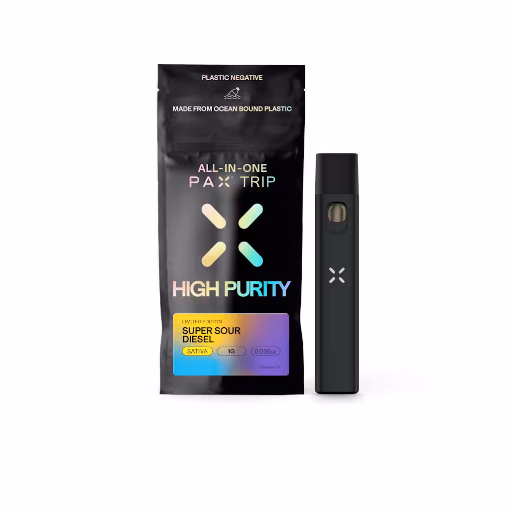Photograph of product: Pax Super Sour Diesel High Purity 1g Disposable Vape