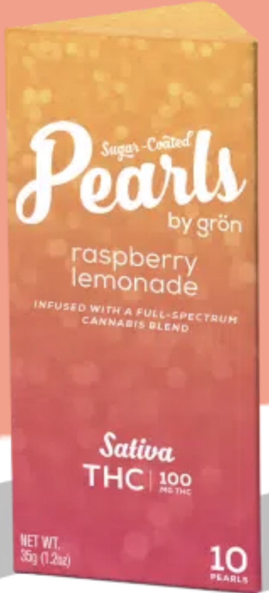 Photograph of product: Gron / Raspberry Lemonade Pearls / 100mg Edibles.