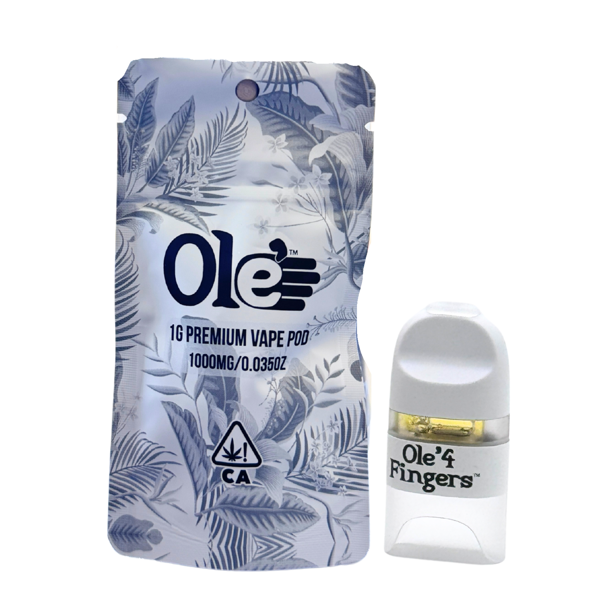 Photograph of product: Green Crack 1g Distillate All In One Pod - Ole' 4 Fingers