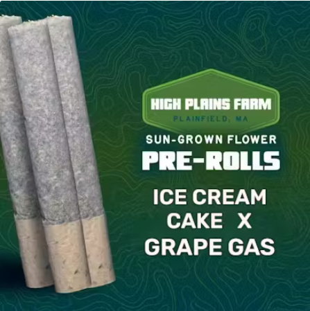 Photograph of product: High Plains | Ice Cream Cake X Grape Gas 3 Pk Pre-Rolls | 3.0g