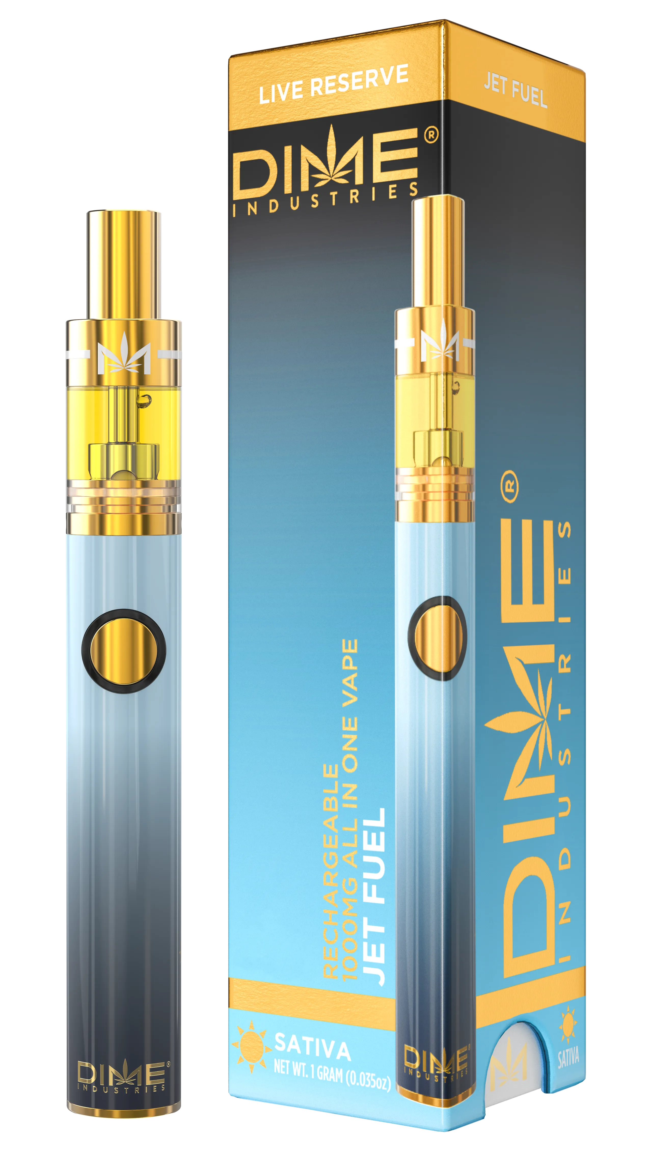 Photograph of product: Dime Industries | Jet Fuel | Live Reserve AIO Vape