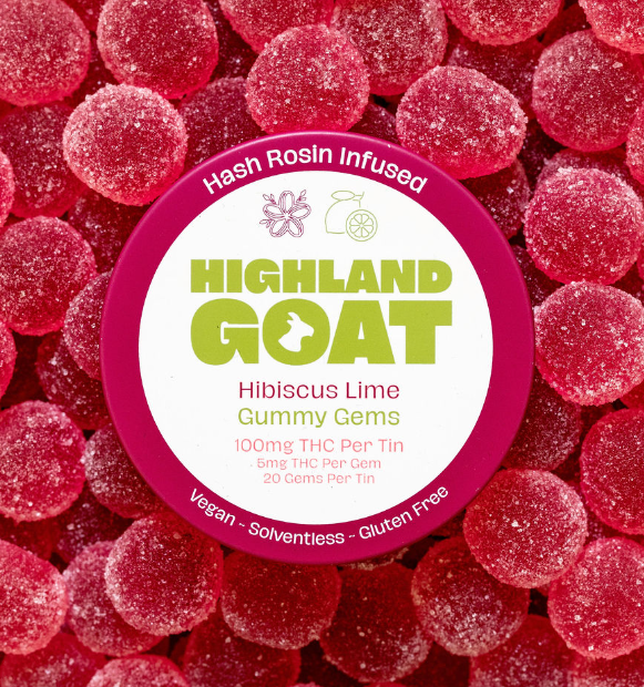 Photograph of Product: Hibiscus Lime - Hash Rosin Gummies