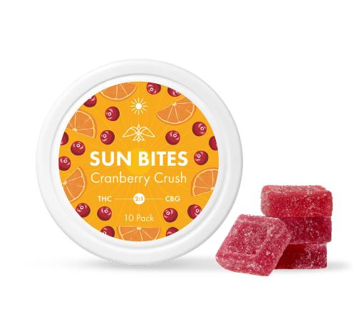 Photograph of product: Cranberry Crush Sunbites TH-oui:CBG 2:1 110mg -10pk