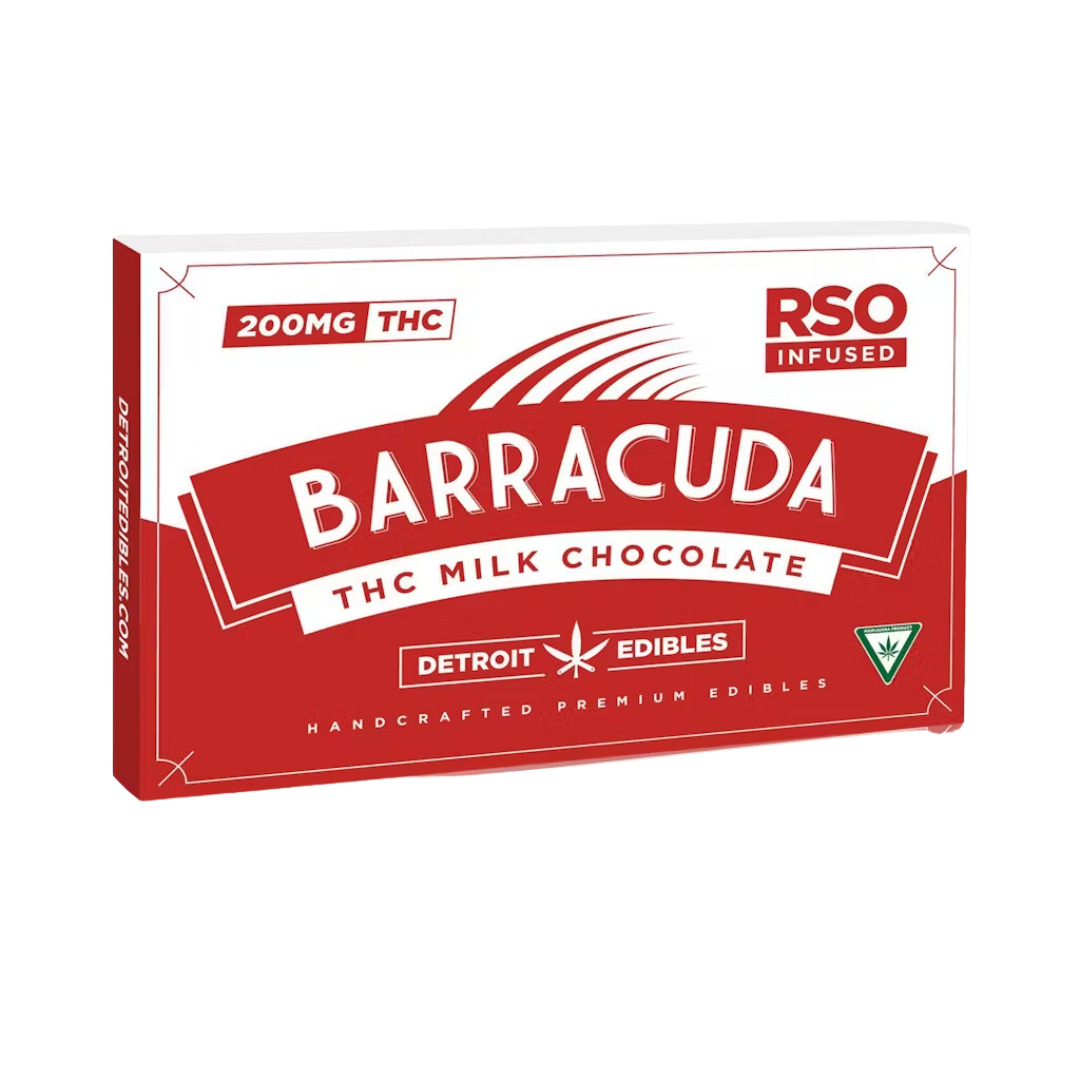 Photograph of product: Detroit Edibles | Milk Chocolate RSO Barracuda Bar | 200mg