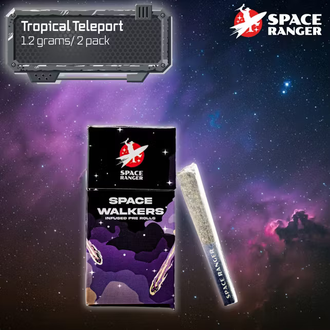 Photograph of product: Space Walker Tropical Teleport | 2pk Infused Pre-Roll