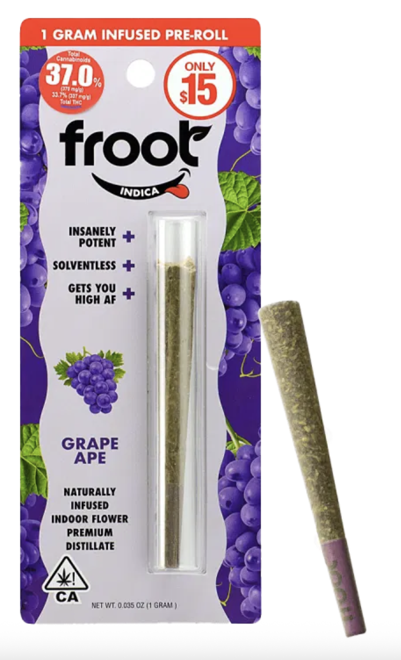 Photograph of product: Grape Ape Infused Preroll