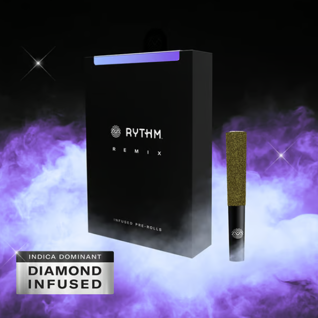 Photograph of product: Rythm Pre-roll 5pk Infused- Blueberry Kush
