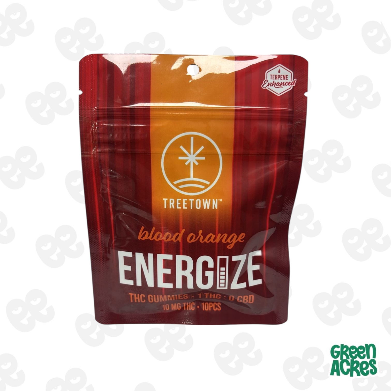 Photograph of product: Tree Town: Blood Orange 100MG Gummies 10pk
