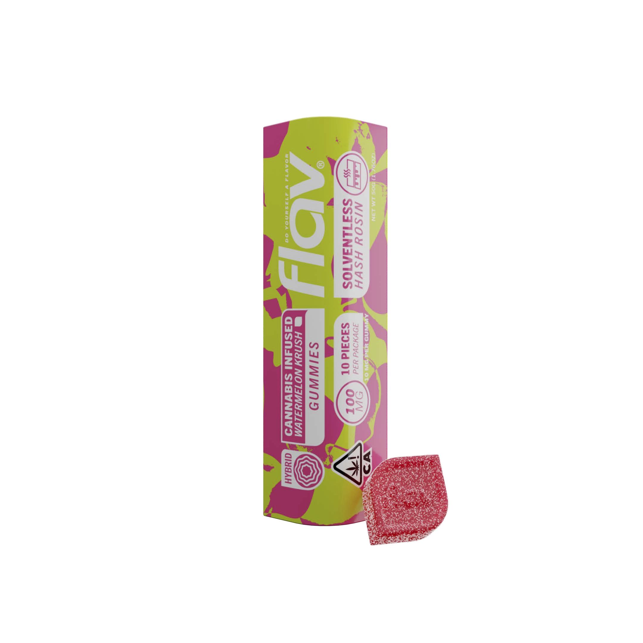 Photograph of product: Flav - Watermelon Krush au chocolat Rosin Gummies - 100mg