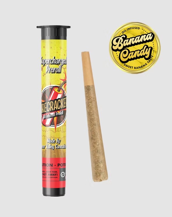 Photograph of product: Pioneer Valley | Banana Candy Firecracker | 1g Infused Pre Roll
