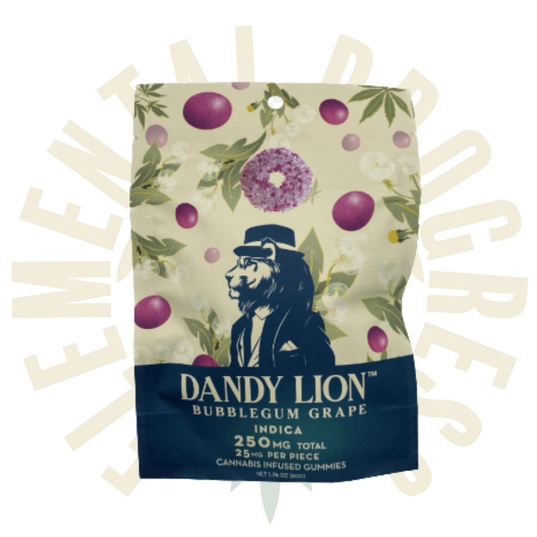 Photograph of product: Dandy Lion Edibles -250mg (Oui'd) - Bubblegum Grape