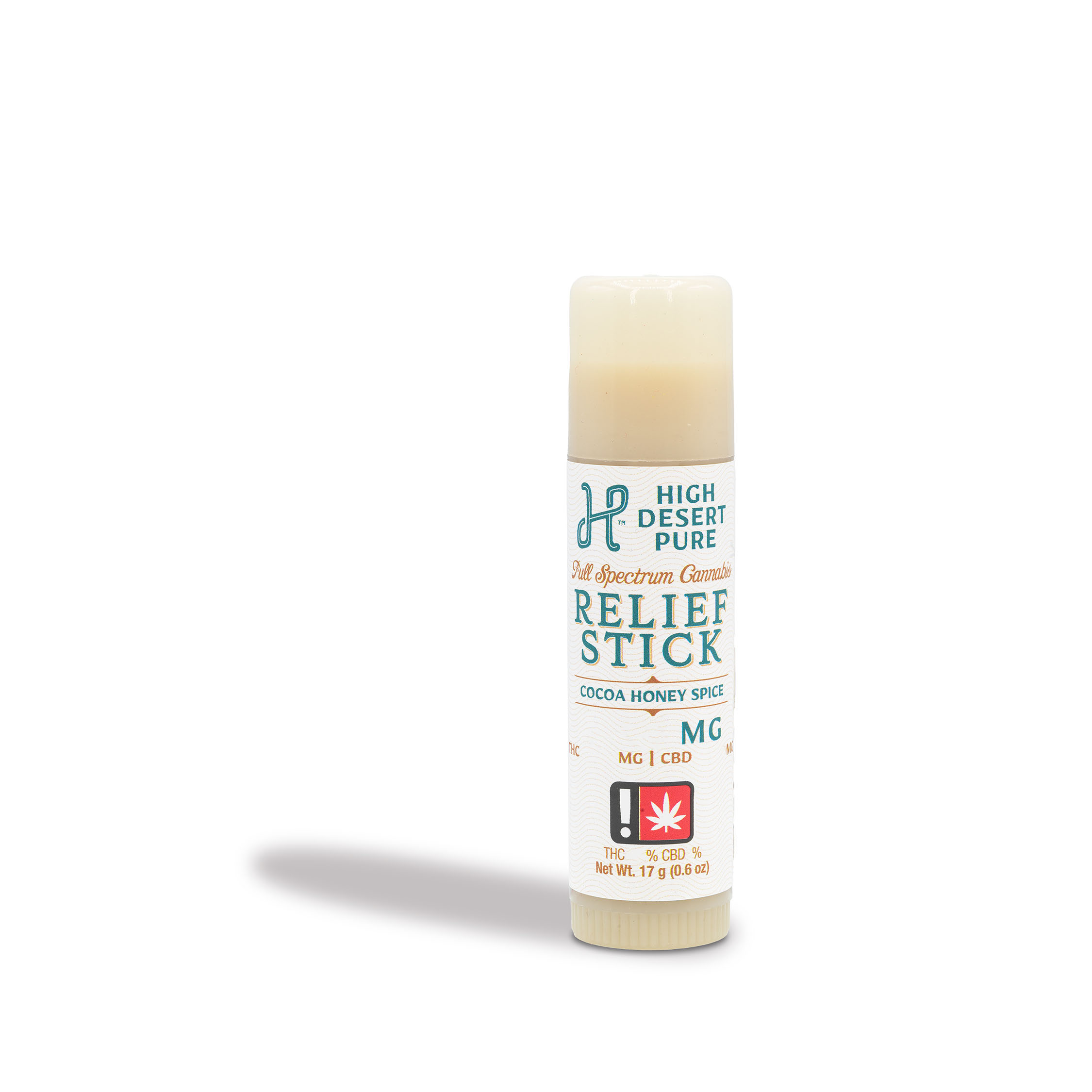 Photograph of product: High Desert Pure - Cocoa Honey Spice Relief Stick - 17g