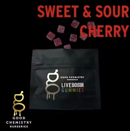 Photograph of product: Good Chemistry I Live Rosin Gummies I Sweet & Sour Cherry