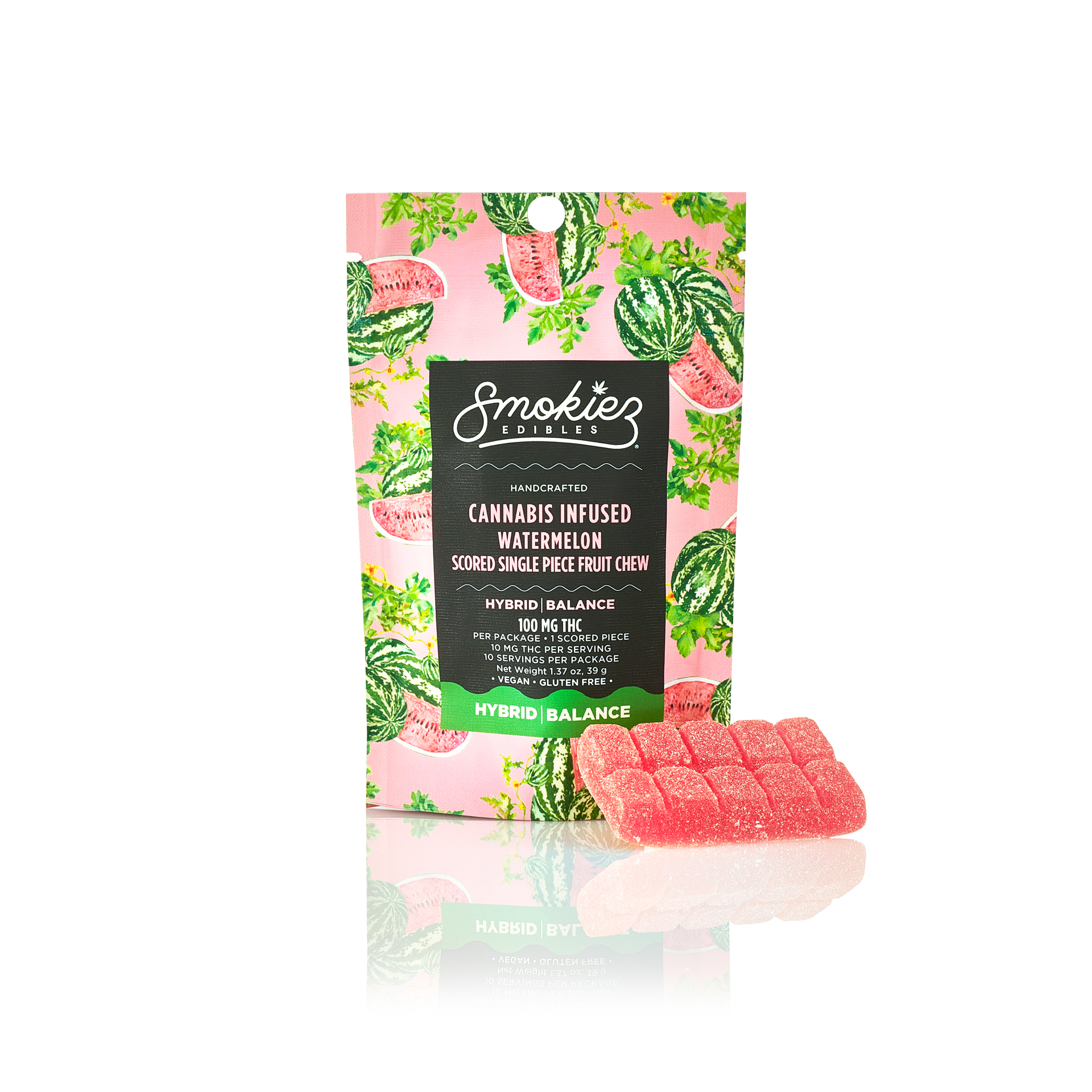 Photograph of product: Smokiez - Edible - Gummies - Sweet Watermelon - Hybrid - 100MG
