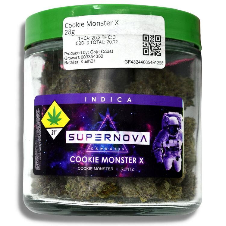 Photograph of product: Cookie Monster X Flower (Supernova Ounce) - 28g