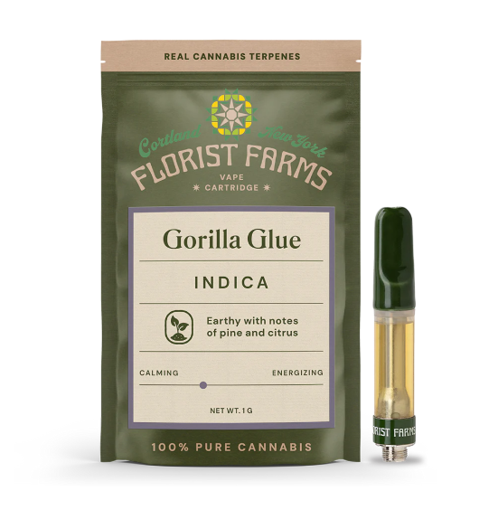 Photograph of product: Florist Farms Gorilla Glue Vape Cartridge