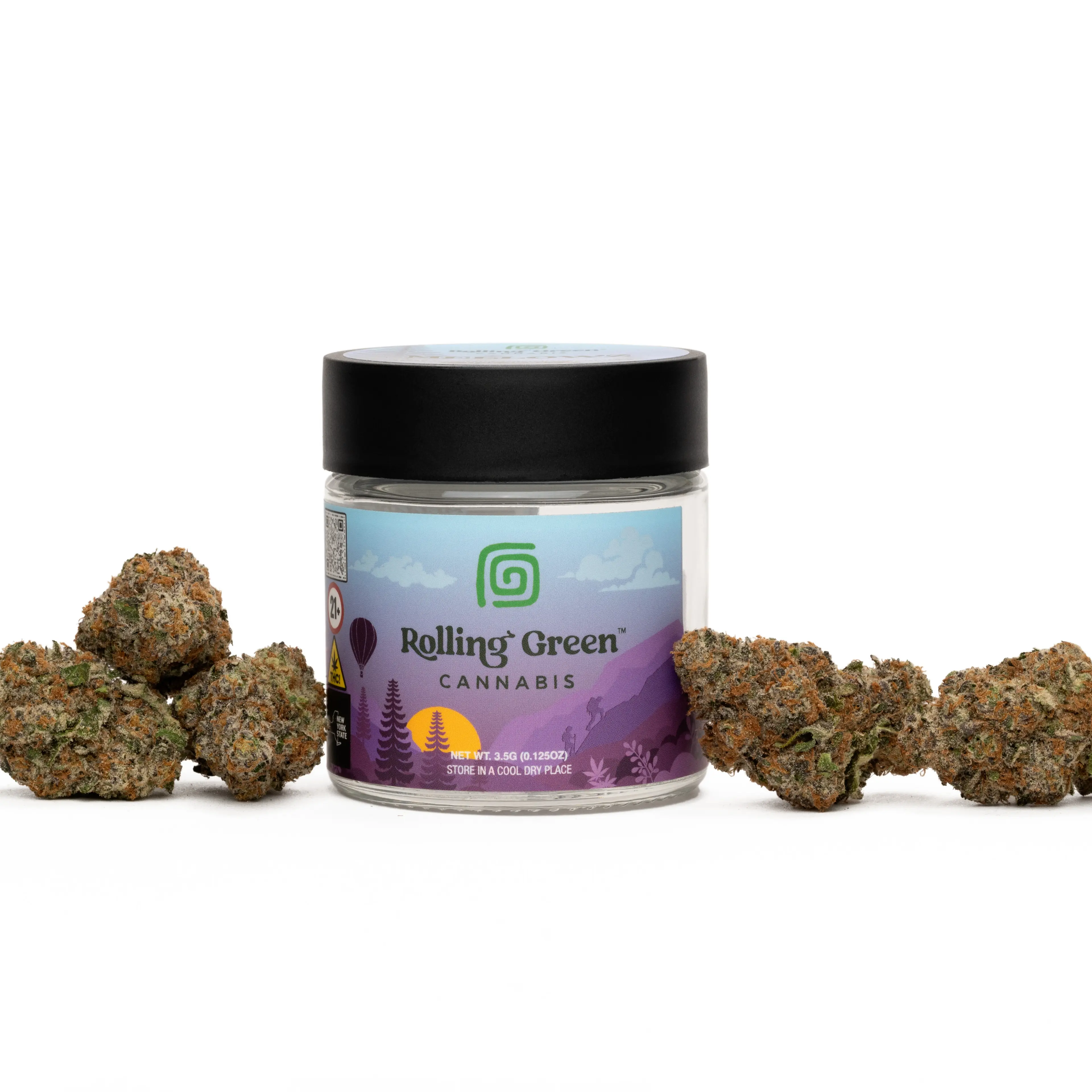Photograph of product: Rolling Green - 3.5g Flower - Pina Colada - Hybrid