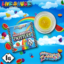 Photograph of product: WATERMELON ZKITTLES 1G LIVE SAUCE