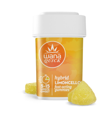 Photograph of product: Wana Quick Hybrid Limoncello Fast-Acting Gummies 00234 (20pk)(AU)