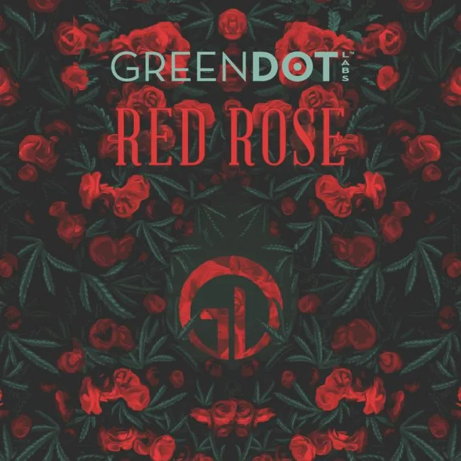 Photograph of product: Green Dot - Pre-Packed - Red Rose (H) - 3.5g