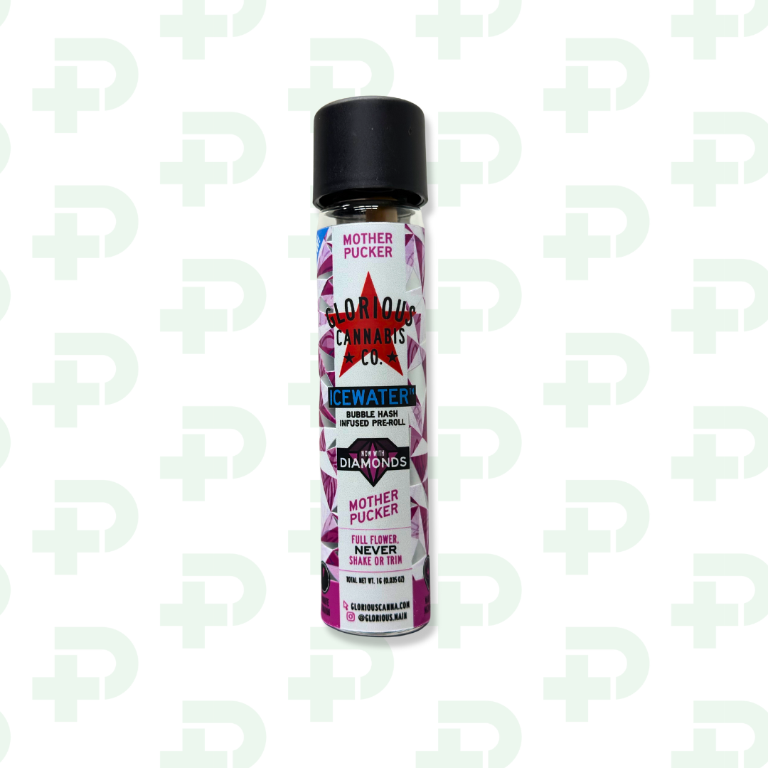 Photograph of product: Glorious - Diamond Bubble au chocolat Infused Preroll - Mother Pucker