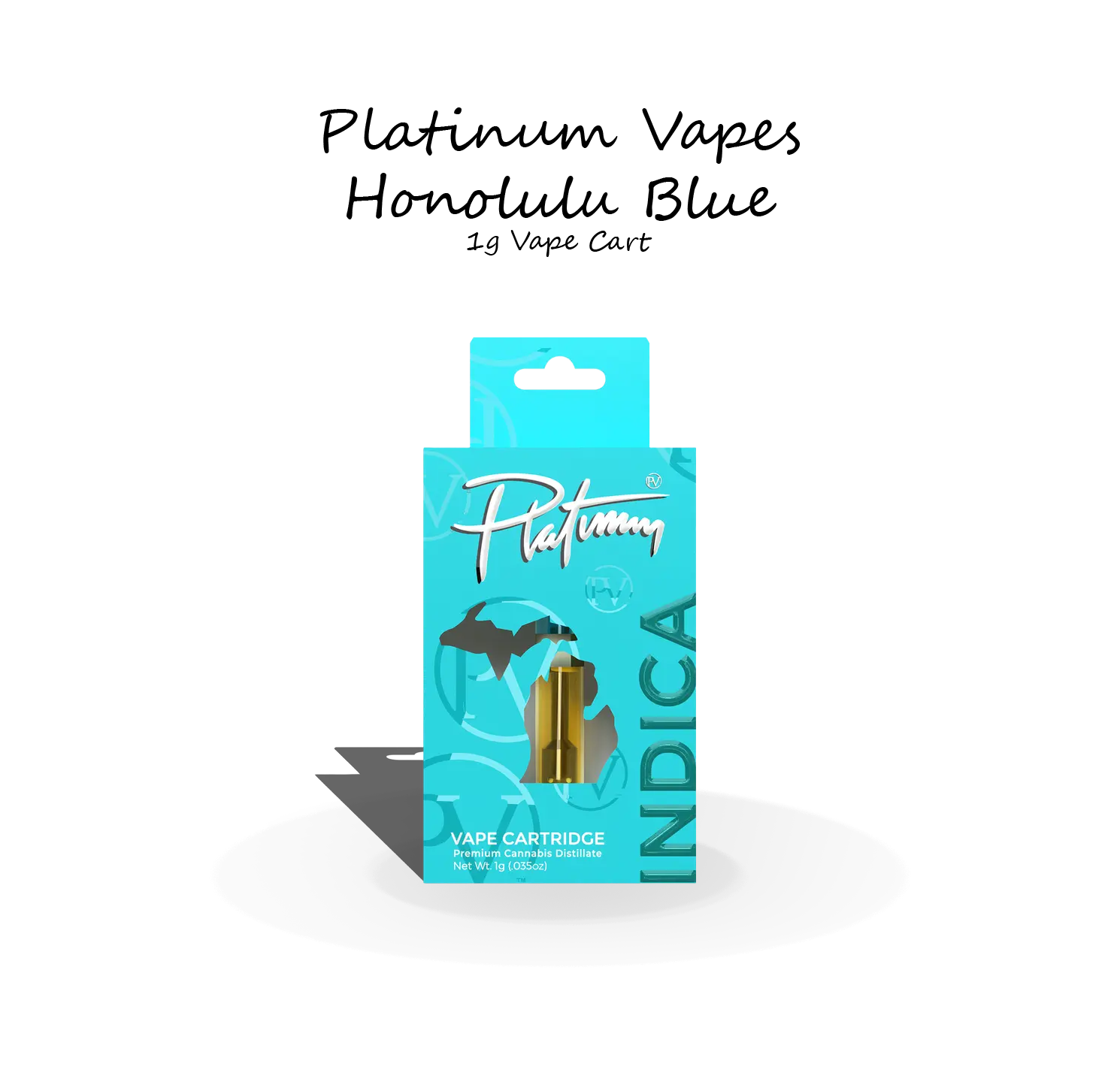 Photograph of product: Honolulu Blue Vape Cart