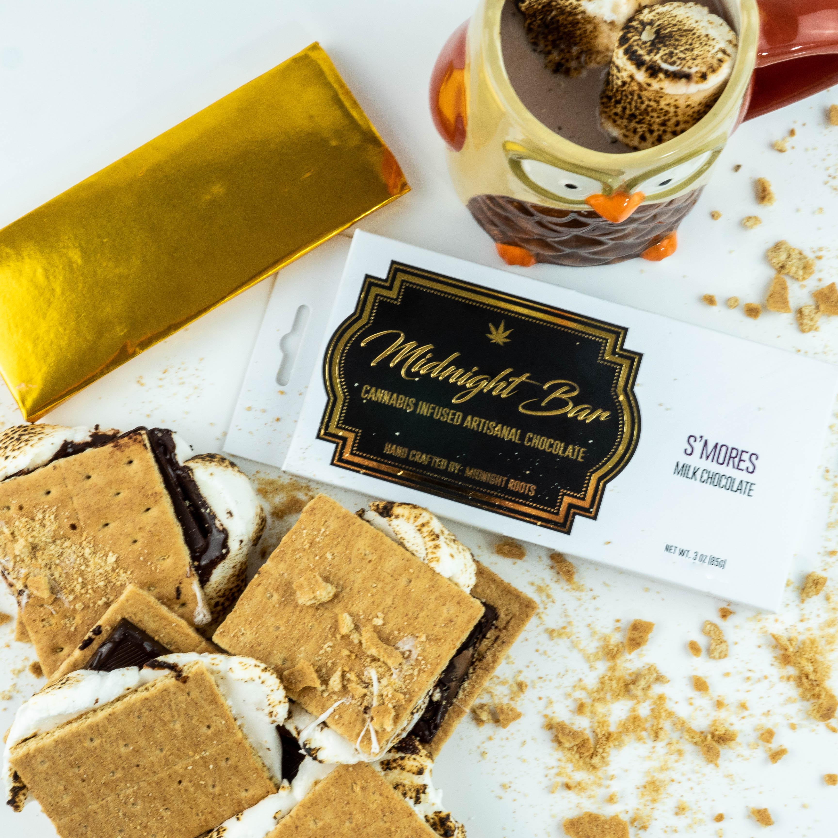 Photograph of product: Midnight Roots | Smore's Chocolate Bar 200MG