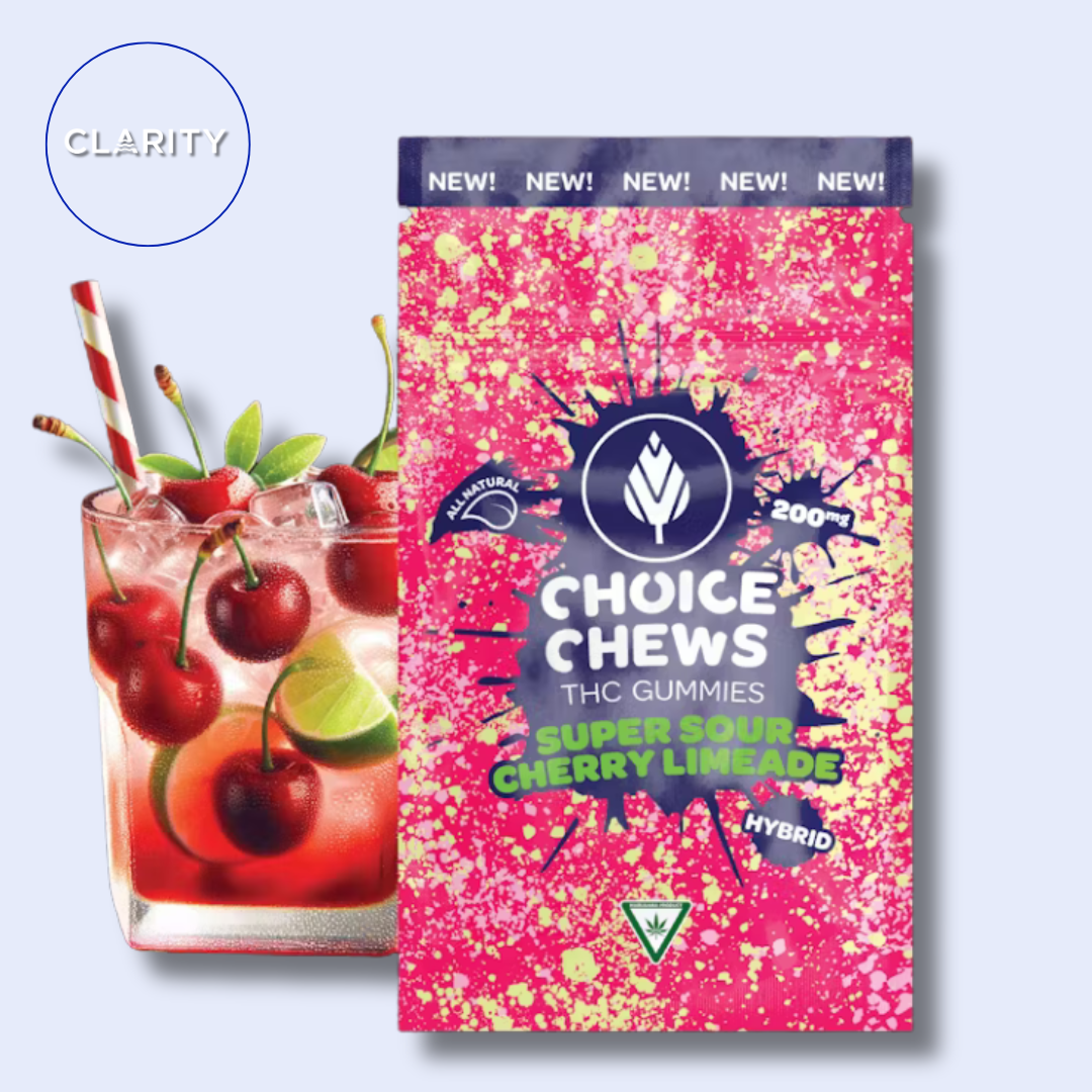 Photograph of product: Choice | 200mg Gummies | Super Sour Cherry Limeade